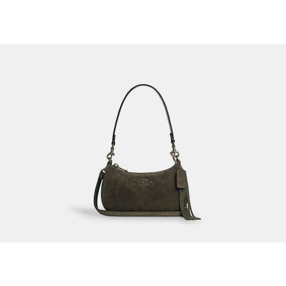 NEW Teri Coach Mini Crossbody Bag green suede with tags Authentic purse 👜 - Picture 5 of 9